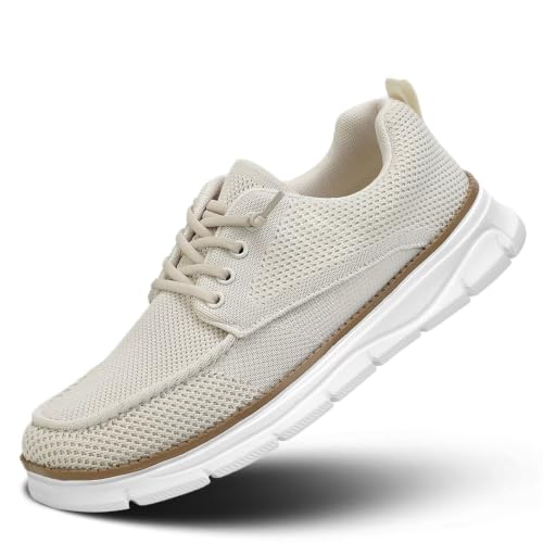 Image of Mens Casual Slip-on Loafers Shoes Non Slip Boat Shoes Sneakers Mesh Business Oxfords Work Driving Lightweight Comfortable Soft Sole Walking