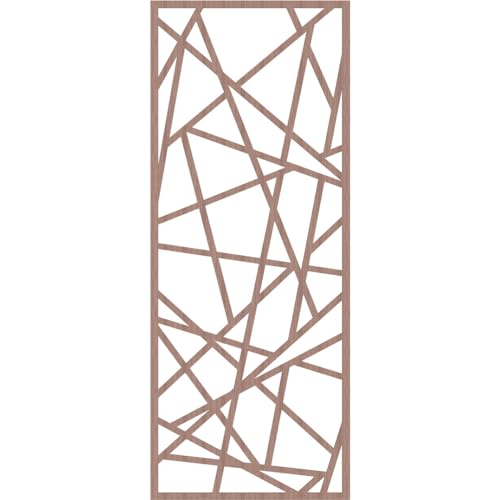 Image of Conway Decorative Pierced Fretwork Wood Wall Panels, 37 3 /8 inchW x 94 3 /8 inchH x 3 /8 inchT, Walnut