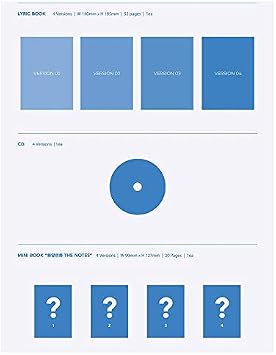 BTS MAP OF THE SOUL: 7 [4 Vers-Set] Album, PHOTOBOOK_LYRIC Book_Mini Book_Photocard_Post Card_Sticker_Coloring Paper_Folded Poster_Special Bonus/privilege(Referring to the bullet point below)