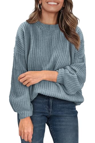 PRETTYGARDEN Fall Sweaters for Women 2025 Fashion Long Sleeve Casual Ribbed Knit Winter Clothes Pullover Jumper Tops