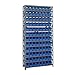 Quantum Storage Systems 1275-101BL Steel Shelving Unit with 4" Shelf Bins, 12" D x 36" W x 75" H, Blue
