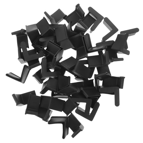 NULYLU 50 Pcs Pies De Hierro Triangulares. Rueda Patas De La Unidad De Cocina Tazas De Ricino para Muebles Almohadillas para Patas De Muebles Patas De Los Muebles Caucho Black