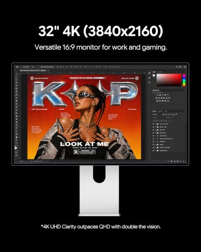 Image of P32K 32 inch 4K UHD Monitor, IPS Glossy (Honeycomb Without Stand)