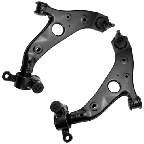 Image of Detroit Axle - 6pc Front End Suspension Kit for 2013 2014 2015 2016 Mazda CX-5, 2 Lower Control Arms with Ball Joint 4 Outer Inner Tie Rods Replacement