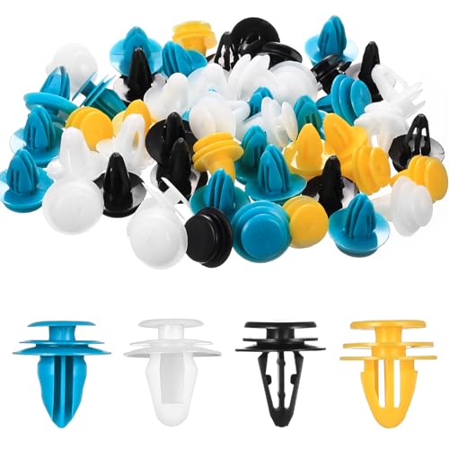 80 Pcs Universal Car Panel Clips, Universal Car Trim Clips Plastic Fasteners, 4 Sizes Mixed Auto Retainer Fastener Rivets for Vehicles Cars Boots Fender Trim Panels Interior Doors Bumper Clipss