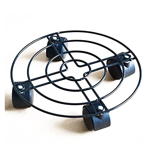 盆栽ベース 車輪付き植物キャディー頑丈な金属鉄大鉢植えの植物のスタンドホルダーの動きの周りの庭のパティオプランターローリングドリーキャスター 台座スタンド (Color : S)