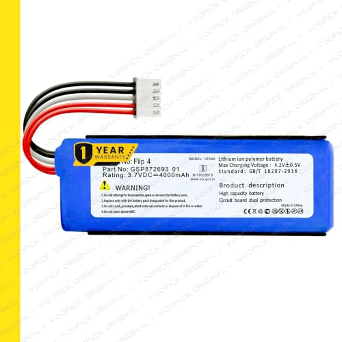 Image of GSP872693 01 Battery 3.7V 3000mAh for Flip 4 is a Waterproof Portable Bluetooth Speaker | Flip 4 Special Edition - with 1 Year Warranty*