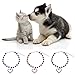 leasote Pet Diamond Necklace Collars, Bling Heart-shaped Pendant Cat Rhinestones Necklace, Adjustable Dog Jewelry Collar for Small Cats Puppy Necklace Suit for Pet Wedding Birthday Party Multicolor M