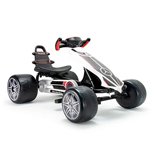 Injusa - Go Kart A Pedales Arrow Mercedes Benz Recomendado Para Niños De 2 A 4 Años En Color Blanco Con Piñón Fijo Y Licencia Oficial Mercedes Benz