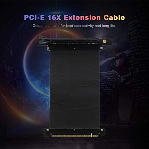 Jullynice PCI-E cabo de extensão 16X tipo L PCI-E 16X extensor de elevação de alta velocidade flexív
