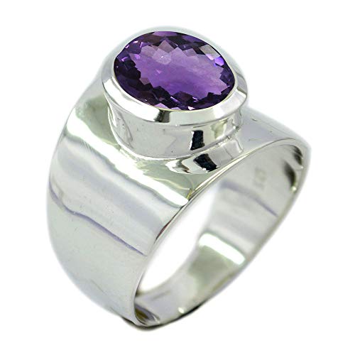 Image of 55Carat Choose Your Color Natural Gemstone Sterling Silver Rings Birsthone Jewelry Handcrafted Sizes 5-13
