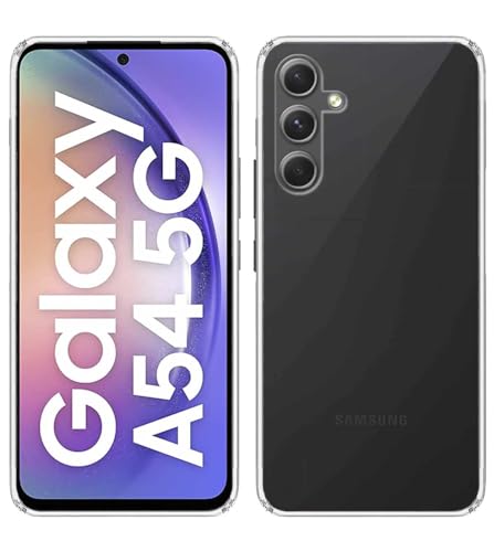 Image of Dashmesh Shopping Transparent Back Case Cover for Samsung Galaxy A54 5G (Soft Silicone & Flexible & Camera Protection Back Case)