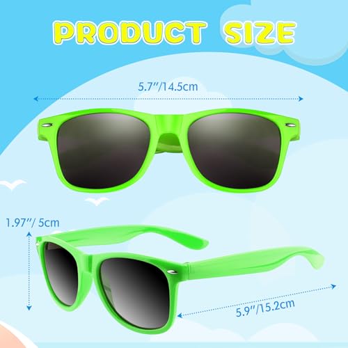 Miniatura 2 de Astaron 12 Unidades De Gafas De Sol De Fiesta A Granel, Regalos De Fiesta De Neón Para Playa, Boda, Fiesta, Piscina, Suministros Para Fiestas, Verde