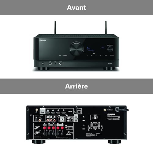 Yamaha RX-V4A, Noir – Amplificateur WiFi avec son Surround MusicCast, Fonctions Gaming et Systèmes Voice Control – Système Home Cinéma 5.2 – Image 3