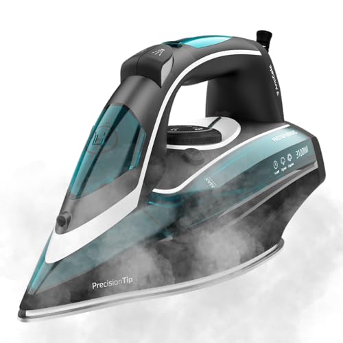 Cecotec Plancha Ropa de Vapor Anodizada Fast&Furious 6050 X-Treme Essential. 3100 W, Bomba de Agua Integrada, Apagado Automático, Vapor Continuo 75g/min, Sensor Táctil de Control del Vapor