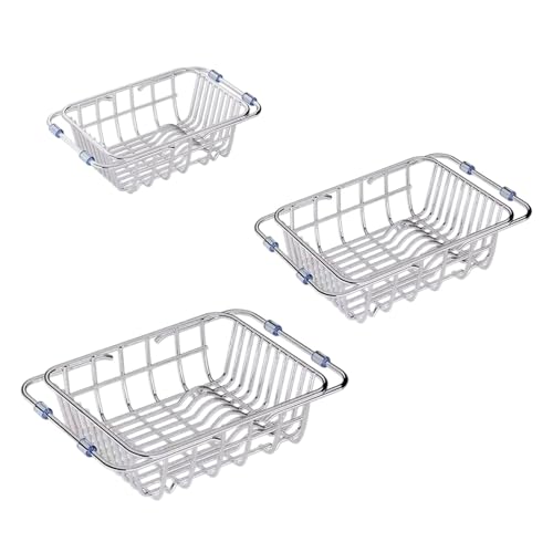 Escurridor plegable de acero 304 permanente: cesta de drenaje extensible de alta resistencia 8