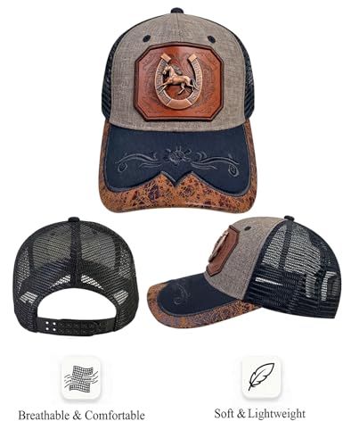 Image of TOPACC Western Trucker Hat for Men Women Cowboy Country Hat Snapback Cap