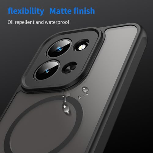 Image of Compatible with REDMI 15C (171mm) Case Cover,Compatible with MagSafe,Anti-Fall,Compatible with Xiaomi Poco C85 4G 25078PC3EE Cell Protective Phone Case Black