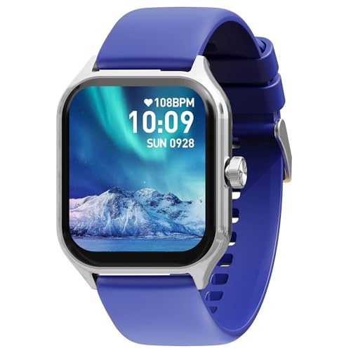 Image of Maxima Max Pro Volt+ Smartwatch 1.83 inch Ultra HD 2.5D Curved Display 650 Nits, BT Calling, AI Voice Assistant, Premium Metal Case, Heart Rate, Sleep, 100+ Sports Mode Smart Watch (Silver Blue)