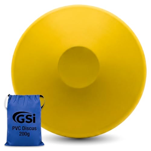 GSi PVC Discus 200g – Junior Throwing Discus for Kids | Lightweight Practice Disc for Elementary School PE & Athletics Training