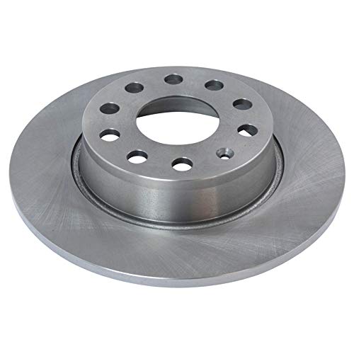 Image of TRQ Rear Brake Pad and Rotor Set Semi Metallic Compatible with 2010 Volkswagen Golf 2011 2017 GTI
