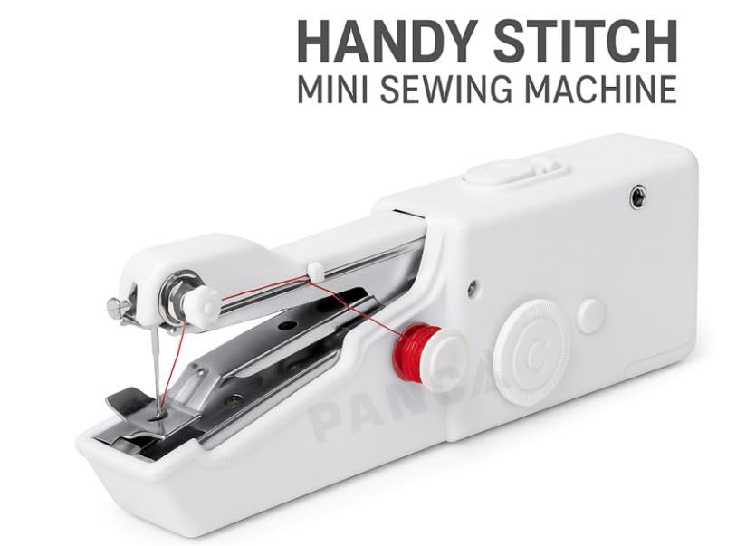Handy Stitch Mini Hand Sewing Machine | Portable Stapler-Style Silai Machine for Quick Repairs, Home Tailoring & Emergency Stitching | Lightweight Handheld Sewing Tool (Handy Stitch) | Pack of 1 1