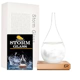 Storm Glass Weather Forecast Bottle - Snow Globes Barometer,Cloud Storm Weather Station,Decorative Weather Predictor, Home and Office Decor, Unique Gift Idea (Large)
