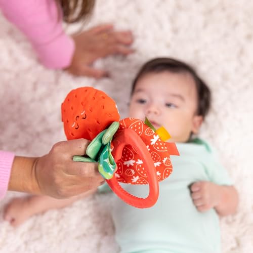 Image of Melissa & Doug Peek-a-Boo Berry Take-Along Toy with Teether, Clip-On Stroller Toy for Baby Ages 12m+ (Pack of 12)
