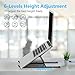 Gogoonike Adjustable Laptop Stand, Portable Laptop Riser for Desk, ABS+Silicone Foldable Ventilated Cooling Notebook Holder Stand for 10-15.6” Laptops, Tablets