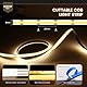 KSIBNW USB COB LED Streifen 2M Dimmbar LED Strip Light, 5V Selbstklebend LED Light band Weiß 6000K Lichtband CRI90+ Flexibel TV Beleuchtung Hintergrundbeleuchtung für Küche Bedroom Wohnzimmer