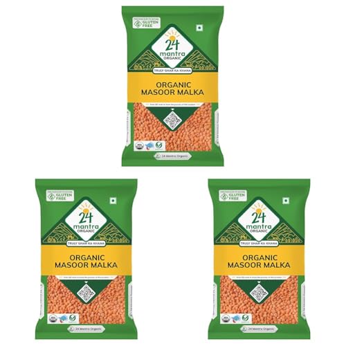 Image of 24 Mantra Organic Masoor Malka Dal, 500g (Pack of 3)