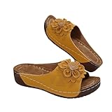 [Détails floraux raffinés] Les ornements floraux faits main ajoutent une touche sophistiquée et rehaussent n'importe quelle tenue estivale, faisant de ces sandales à bout ouvert pour femme un accessoire indispensable.