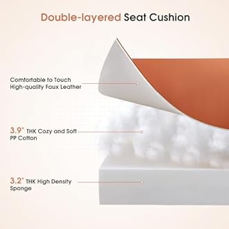 BarberPub Beauty Chair, 360° Rotating Lifting Facial Beauty Spa Chair, Adjustable Tattoo Salon Spa Esthetician Beauty Equipment 3571 (Faux Leather, Orange)