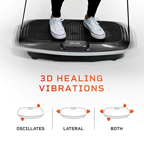 LifePro Hovert 3D Vibration Plate, Full Body Exercise Machine with Dual Motors, Lymphatic Drainage & Fitness Workout Platform with Remote, Bands & 99 Speed Levels - Image 5