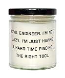 Civil Engineer. I'm Not Lazy. I'm Just Having a Hard Time Scent Candle, Civil Engineer Present from Friends, Funny for Coworkers