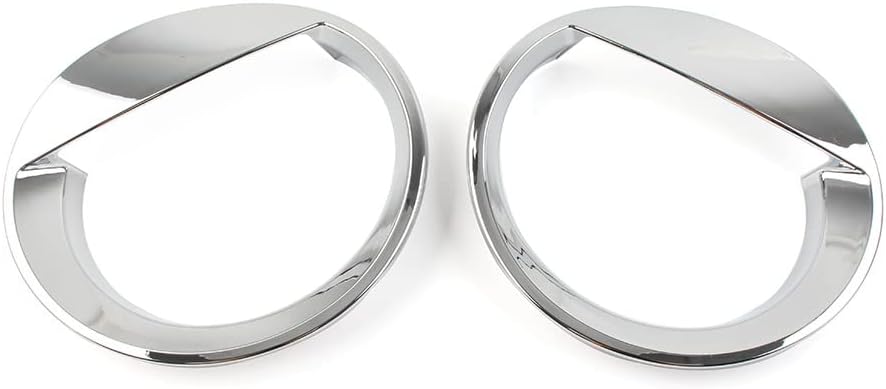 Chcuuk1 Style Front Head Light Lamp Cover, Chrome Silver Front Head Light Lamp Cover ABS Plastic Trim for 2011 2012 2013 2014 2015 2016 2017
