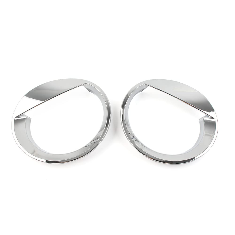 Chcuuk1 Style Front Head Light Lamp Cover, Chrome Silver Front Head Light Lamp Cover ABS Plastic Trim for 2011 2012 2013 2014 2015 2016 2017