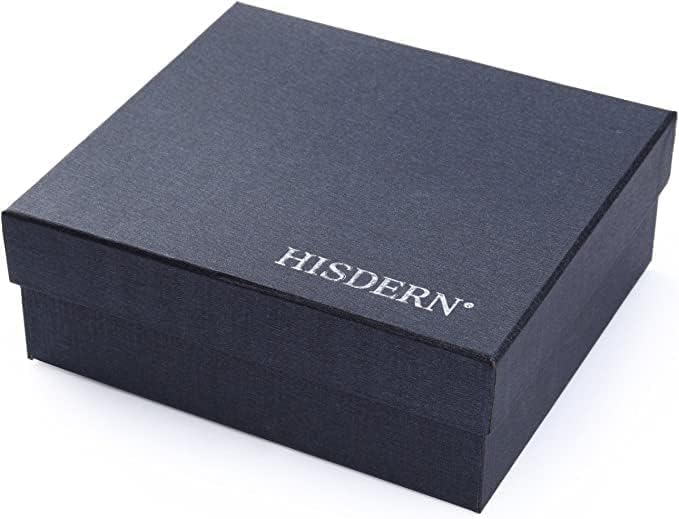 Miniatura 7 de HISDERN Juego de corbatas para hombre, colección de corbatas y bolsillo cuadrado, 3 piezas, corbatas formales de negocios, caja de regalo, corbata