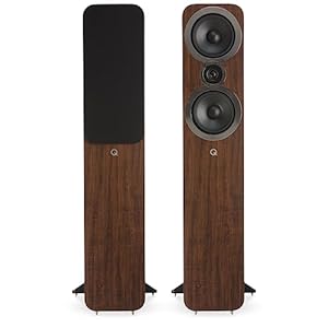 Q Acoustics 3050i Floorstanding Speaker English Walnut (Price displayed is for 1 Unit, for Complete Pair Please Order 2 Units) Stereo Speakers for Surround Sound/Home Theater