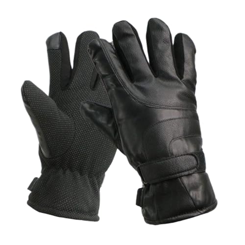 DAWCBVJQ Guantes de invierno con calefacción, calentadores de manos gruesos e impermeables, carga USB, antideslizantes, para pantalla táctil, guantes de nieve eléctricos, para clima frío, esquí