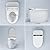 Liyarya Smart Bidet Toilet, Modern Toilet with Built-in Bidet Seat, Auto Open/Close, Tankless Toilet with Foot Sensor Operation, Auto Flush, Remote Control