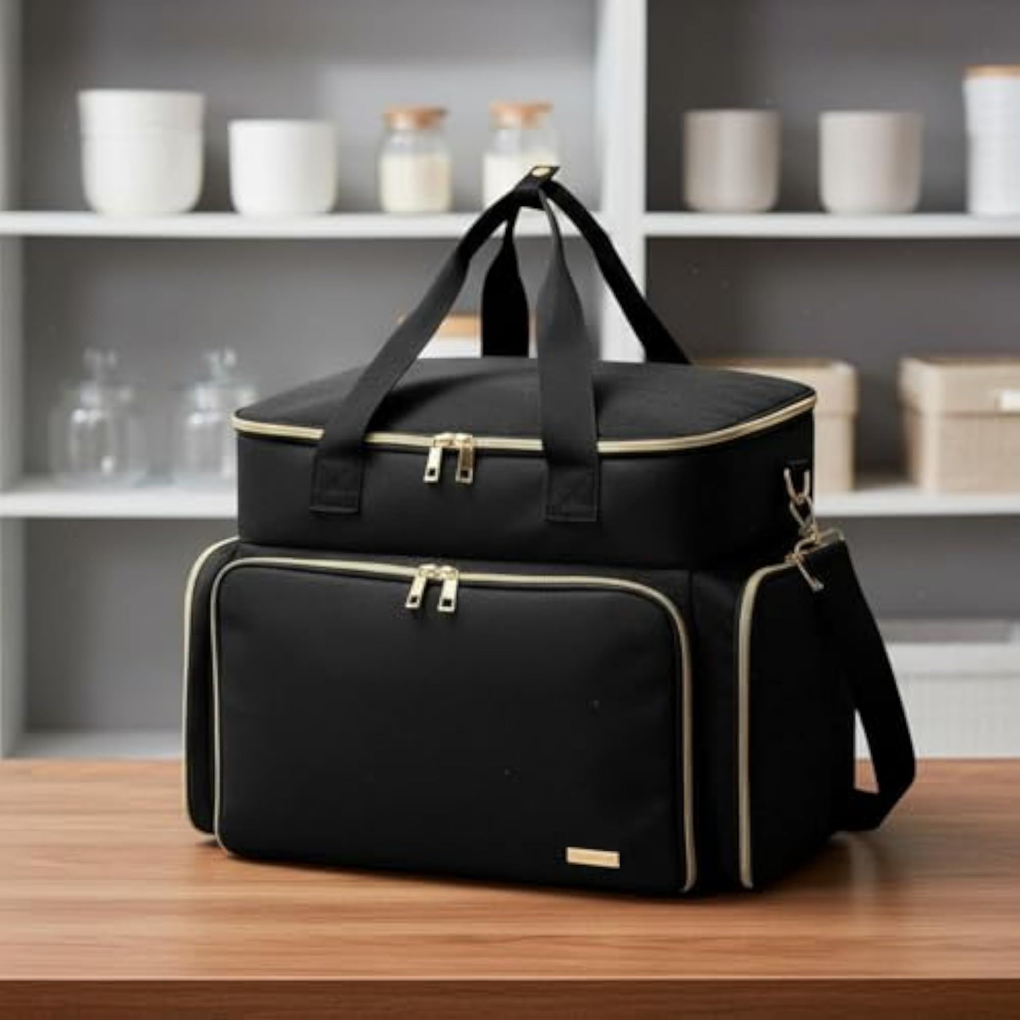 Double Layer Nail Polish Organizer Bag for Salon Workers
