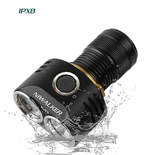 Niwalker Et Mini V2S 365Nm Uv Flashlight, Magnetic Tailcap Handheld Flashlights, Type-C Rechargeable Flashlight,Dimming 2100 Lumen Edc Led Pocket Flashlight,Battery Included - Uv & Nw #TOP6