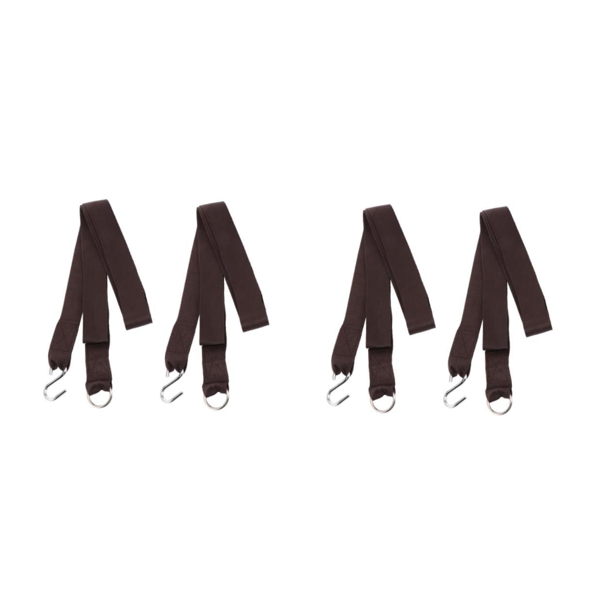TOYANDONA 2 Ensembles Sangles De Suspension pour Hamac Lot de Sangles Nylon avec S Hooks pour Balançoires Et Activités Extérieures Compatible avec Tous Arbres Et Structures 4 Pièces * 2