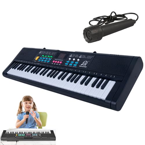 Teclados Y Pianos, Musical Instruments 61 Teclas Piano de Teclado, Piano Eléctrico Multifuncional, Altavoz y Micrófono Integrados. Piano Electrico, Teclado Musical de Juguete para Principiantes,...