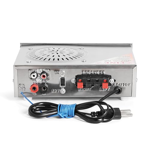 FINE Multimedia Amplifier with Bluetooth, USB/SD, FM Radio, Silver - Image 5
