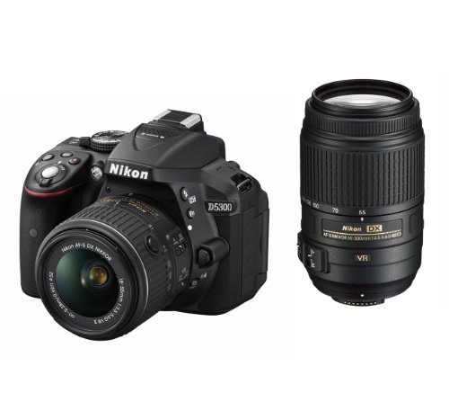 【整備済み品】Nikon デジタル一眼レフカメラ D5300 ダブルズームキット ブラック 2400万画素 3.2型液晶 D5300WZBK