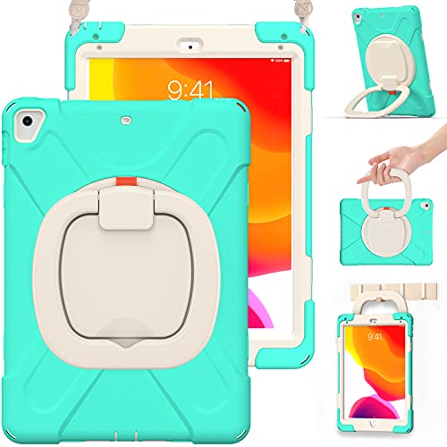Étui silicone iPad 6e génération 9.7 pouces avec béquille rotative et porte-crayon intégrés