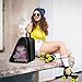 Roller Skate Bag Heavy Duty Ice Skate Bag Oxford Cloth Figure Skate Bag with 2 Side Mesh Bag Zipper Closure 15.4x7.9x15in Skate Bag Roller Skating Accessories.