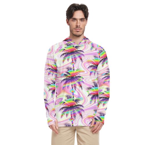 Sweat à capuche homme protection UV à manches longues UPF 50+ rashguard respirant pour le sport